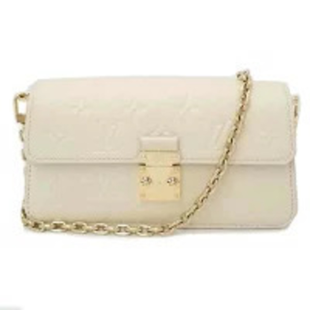 Louis Vuitton Wallet On Chain Metis Monogram Empreinte Cream Leather Gold